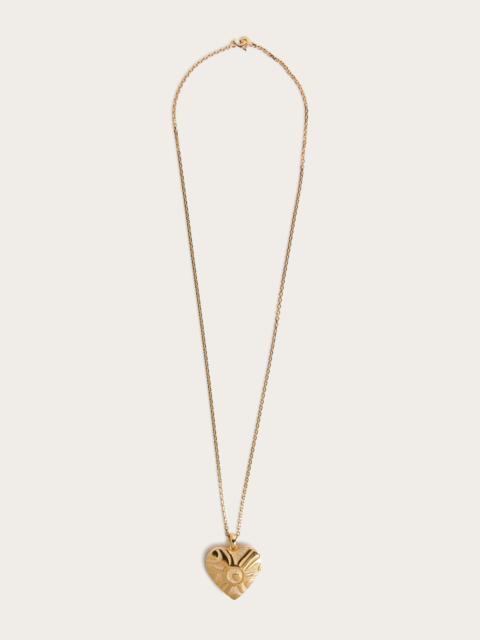 PUCCI HEART MIRROR PENDANT NECKLACE