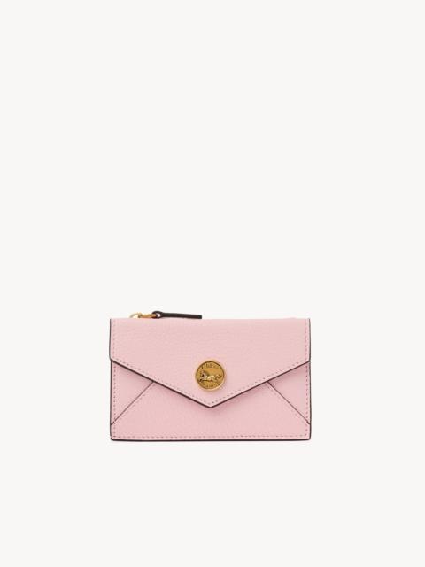 Chloé SMALL ENVELOPE PURSE WITH CARD SLOTS IN GRAINED LEATHER