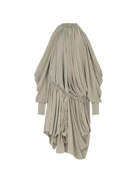 Balmain Balmain Draped Silk Crepe Mini Dress