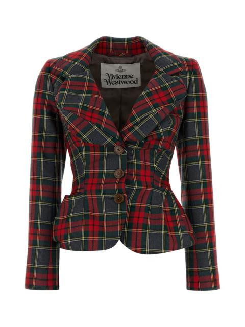 ジャケット VIVIENNE WESTWOOD Embroidered Wool Drunken Blazer Vivienne Westwood Embroidered wool Drunken blazer