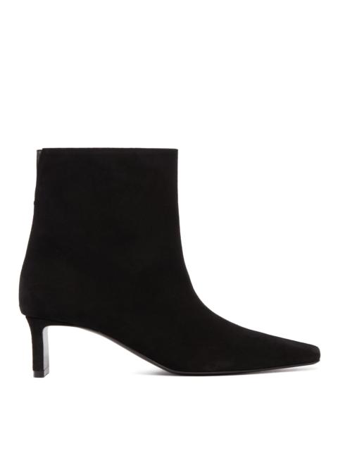 KHAITE Black Suede Ankle Boots