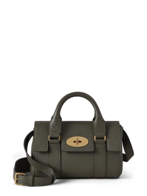 Mulberry Mulberry Mini Bayswater Grained Leather Handbag in Juniper Green at Nordstrom