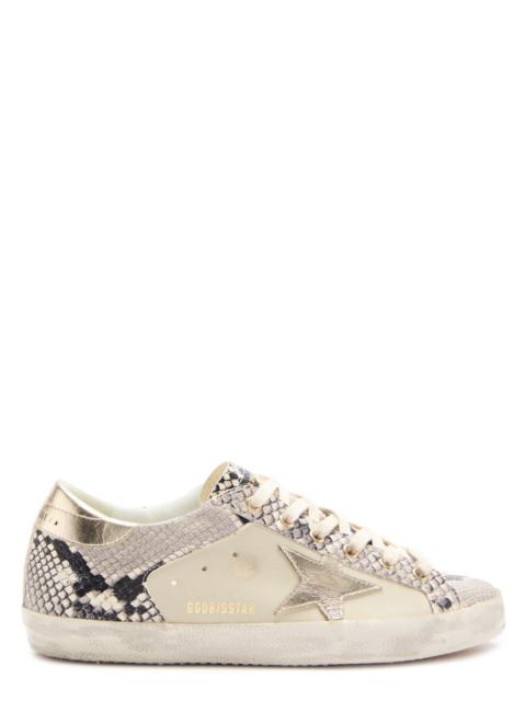 Golden Goose Super-Star Python-effect Panelled Leather Sneakers