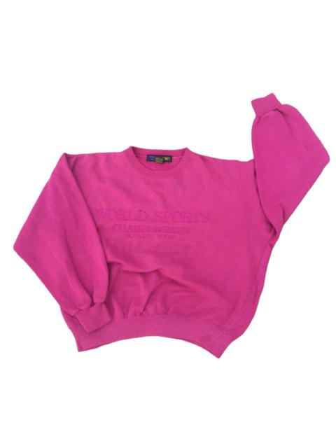 Other Designers Vintage - Vintage World Sport Championship pink baggy sweatshirt