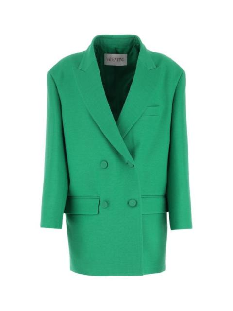 Valentino Garavani Woman Green Crepe Couture Oversize Blazer