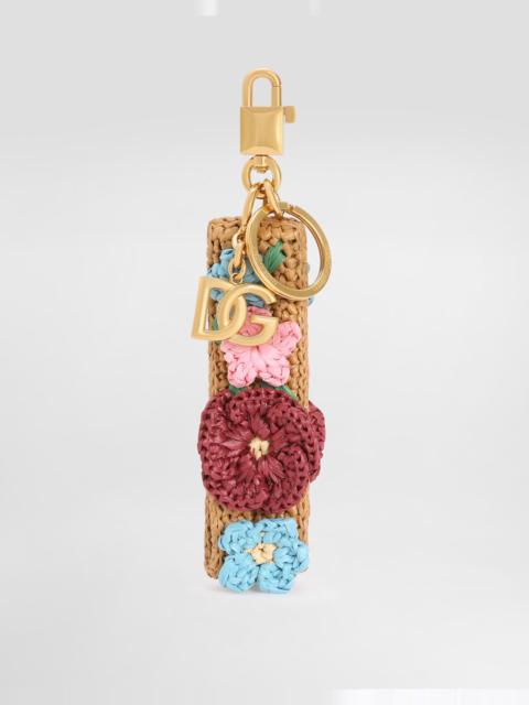 Dolce & Gabbana Crochet raffia keychain