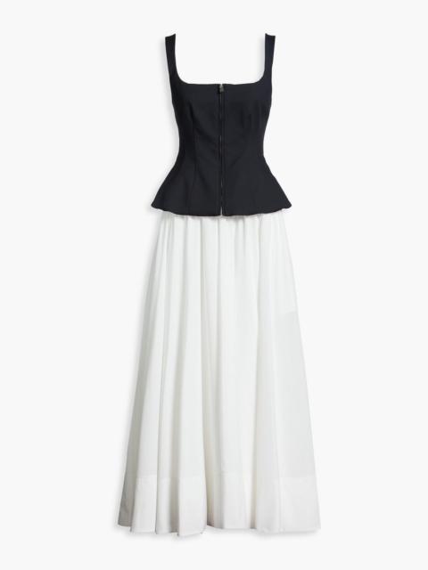 SIMKHAI Jolynn jersey and poplin maxi dress