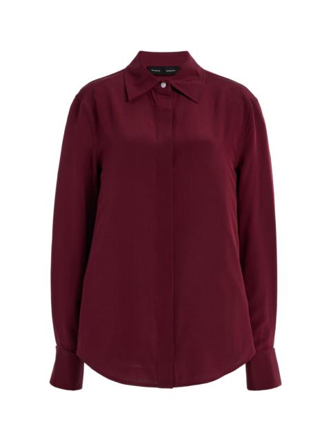 Proenza Schouler Arabella Eco Silk Shirt burgundy