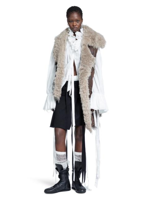 Ann Demeulemeester Aleid Asymmetric Shearling Vest