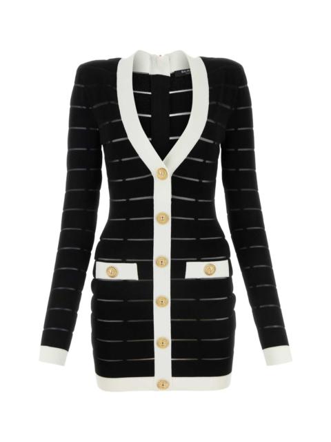 Balmain Black Viscose Blend Dress