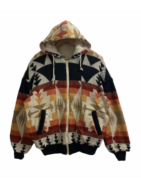 Other Designers Gimny Navajo Native Wool Knit Hoodie Jacket