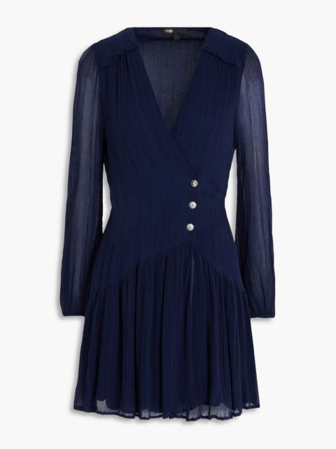 maje Cupro-crepon mini dress