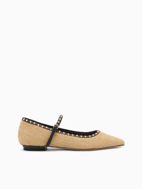ULLA JOHNSON Hera Raffia Ballet Flat