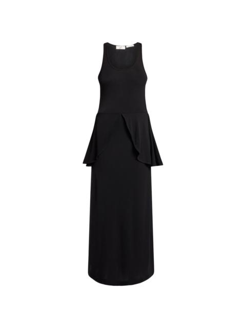Petal ruffled maxi dress