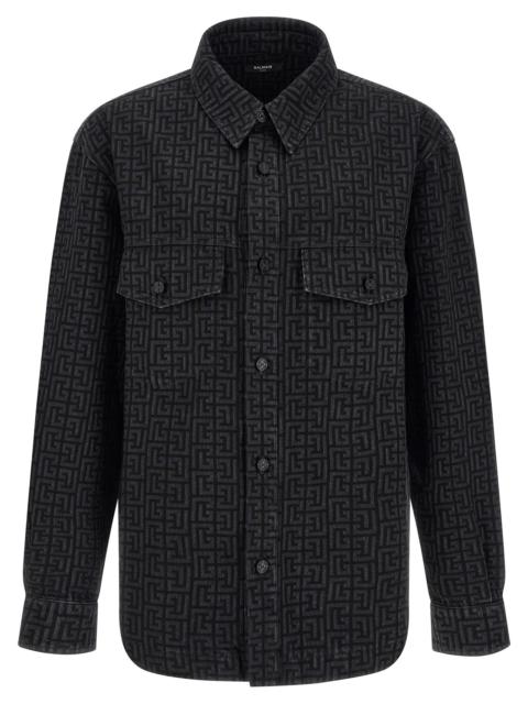 Balmain Balmain Men Monogram Pattern Overshirt