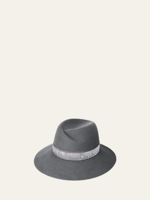 MAISON MICHEL Virginie Fairy Dust Wool Felt Fedora Hat