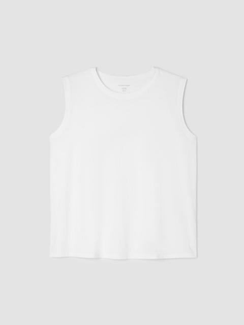 EILEEN FISHER Organic Pima Cotton Jersey Round Neck Tank