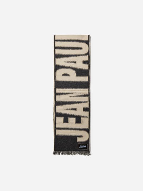 Jean Paul Gaultier Oversized Logo Scarf Black