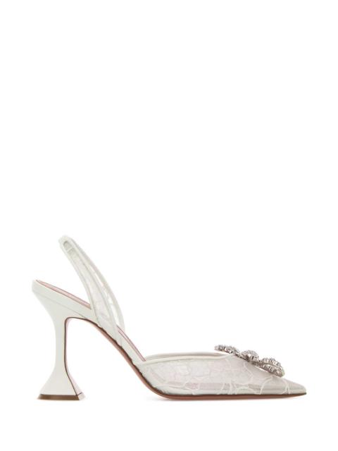 Amina Muaddi Amina Muaddi Women White Lace Rosie Pumps