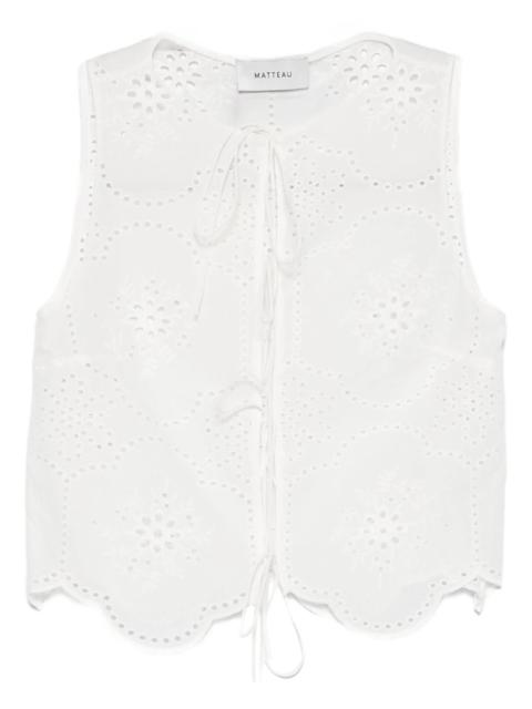 MATTEAU broderie tie top