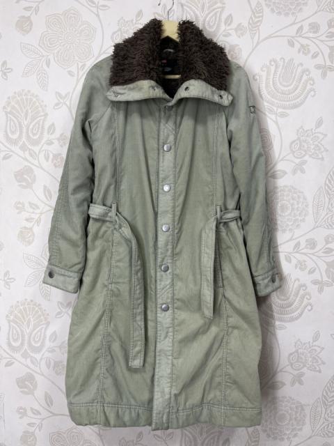 Diesel Black Long Coat Fur Jacket Romania