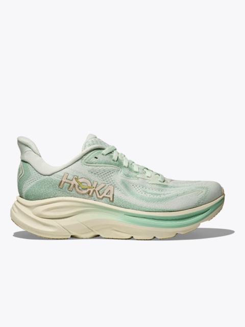 HOKA Women's Clifton 10 Shoes in Sea Glass/Jadeite