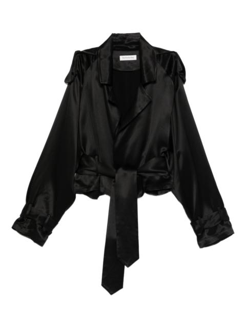 The Frankie Shop Simona satin belted blouse