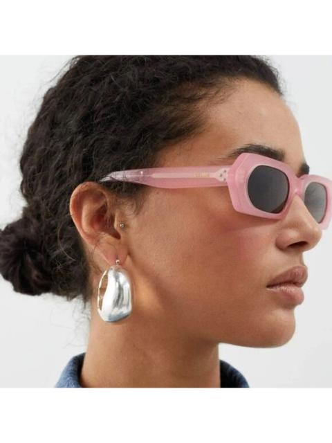 CELINE NEW Celine CL40243I 72J Shiny Opal Pink Brown  Rectangle Women Sunglasses