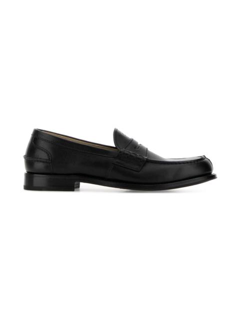 Prada Black Leather Loafers