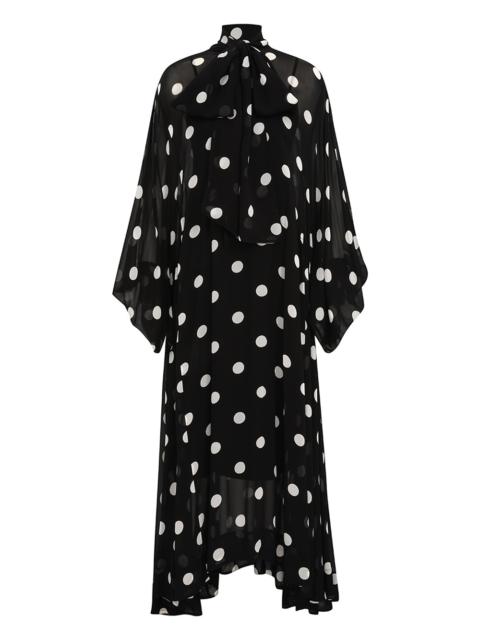 Zimmermann CRUSH TIE NECK BILLOW DRESS