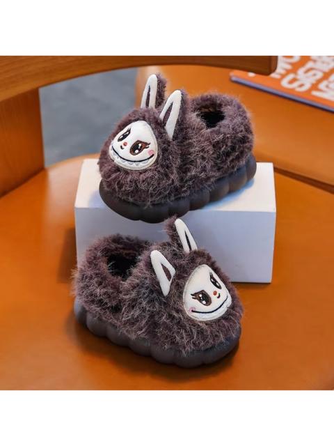 Other Designers Cute Anime Cocoa Brown Labubu Indoor Slippers Adult Kids Warm Shoes Home