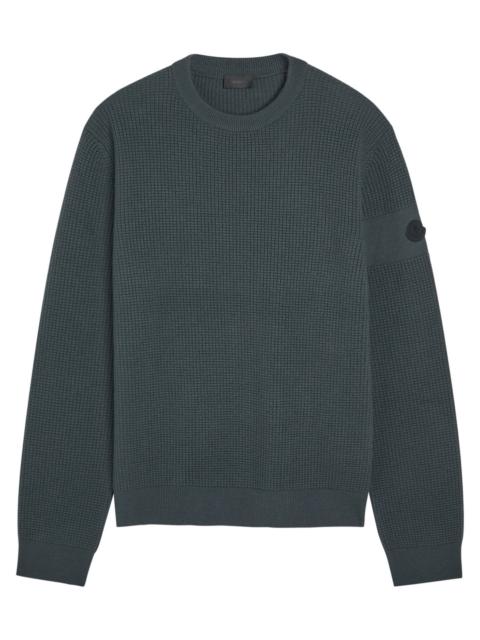 Moncler Moncler Logo Waffle-knit Wool Jumper