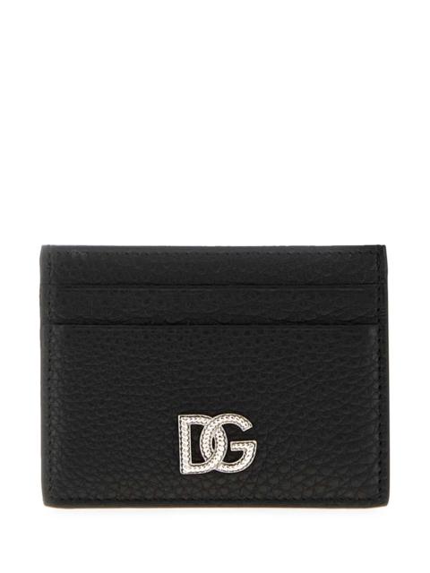 Dolce & Gabbana Dolce & Gabbana Men Black Leather Card Holder