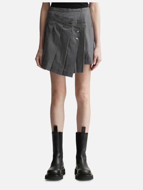 lesugiatelier FOLD-DETAIL PLEATS MINI SKIRT