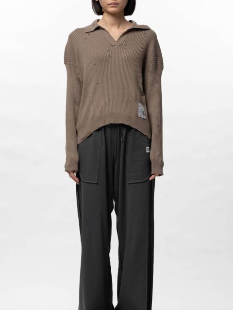 Maison MIHARAYASUHIRO Distressed Knit Skipper Sweater