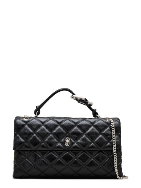 Marc Jacobs Marc Jacobs The XL Dual Chain Diamond Quilted Convertible Leather Shoulder Bag in Black at Nordstrom