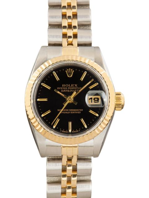 ROLEX Used Ladies Rolex Datejust Ref 69173 Black Dial
