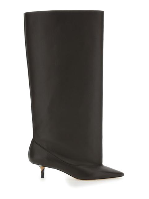 JACQUEMUS Jacquemus Women 'Les Bottes Tourni' Brown Boots With Pointed Toe And Low Stiletto Heel In Leather Wo