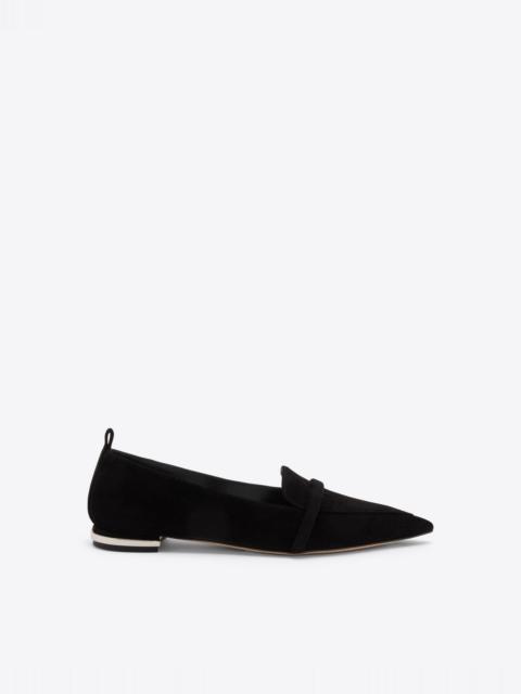 MALONE SOULIERS Dora Black Suede Loafers