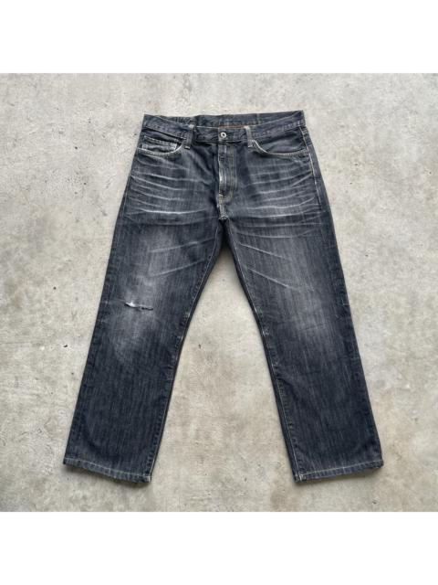 Other Designers Distressed Denim - Vintage Japanese Black Faded Denim Jeans Pants Distressed