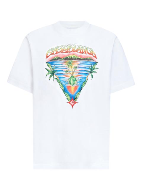 CASABLANCA Casablanca Men White Innocence Triangle T-Shirt