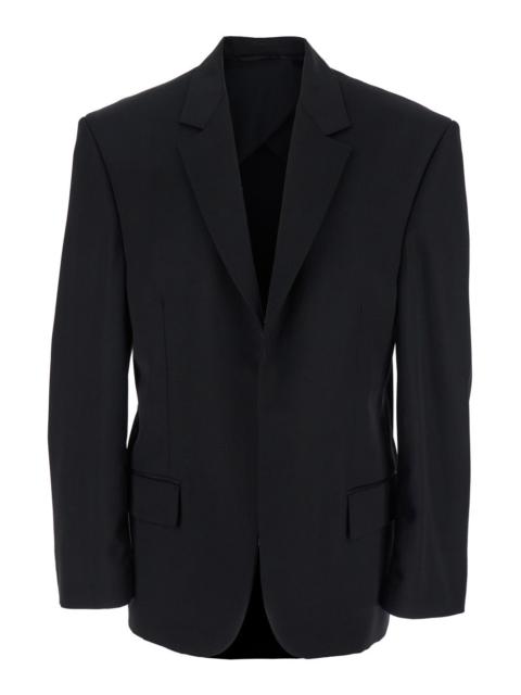 BALENCIAGA Balenciaga Women Black Single-Breasted Jacket With Notched Revers In Wool Man