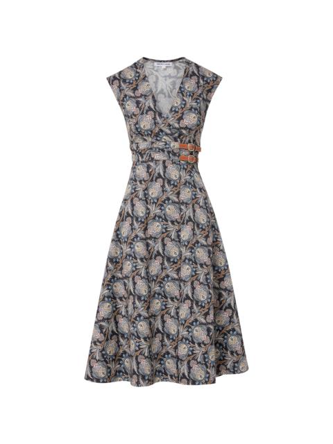VERONICA BEARD NILSEN BELTED MIDI DRESS