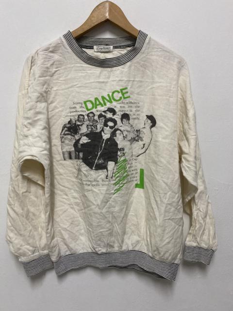 Rare Japanese Graphic Sweatshirt – Kuroki Taichi × StevieG “DANCE” Print – Harajuku Zine Style