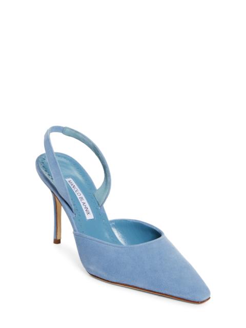 Manolo Blahnik Manolo Blahnik Borelapla Slingback Pump in Blue at Nordstrom