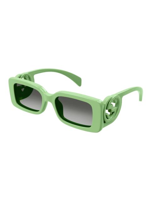 GUCCI Gucci GG1325S 004 Green Gradient Rectangle Unisex Sunglasses