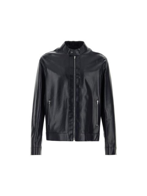 FENDI FENDI Blue Leather Jacket New & Authentic (Men's size:XL;)