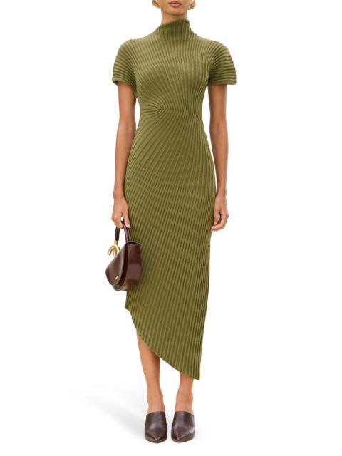 Cult Gaia Cult Gaia Chrysta Turtleneck Rib Midi Sweater Dress in Cedar at Nordstrom