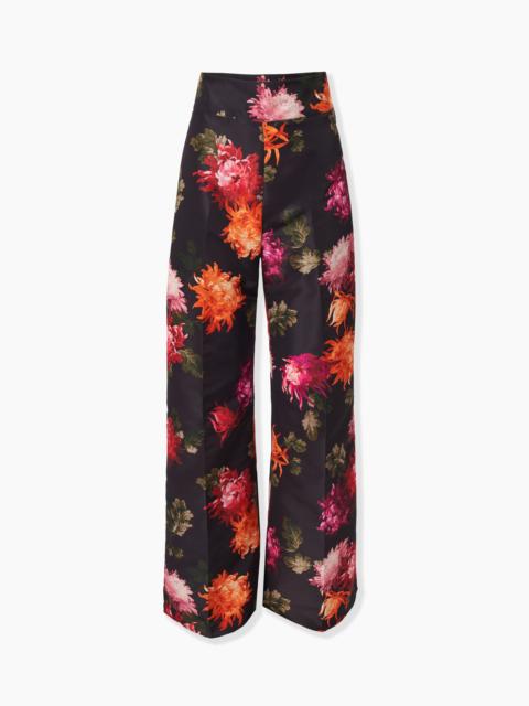 CAROLINA HERRERA Chrysanthemum-Print Wide-Leg Diane Pants