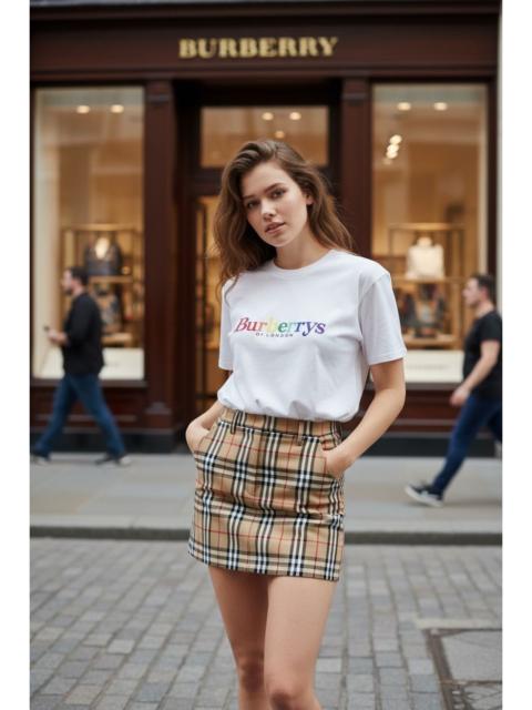 Burberry 🔥Vintage BURBERRYS OF LONDON Embroidery “RAINBOW” Spellout